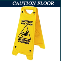 wet floor sign in Lagos, Nigeria
